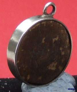 VINTAGE SILVER TOUCH WOOD WUD LUCKY FOB CHARM  