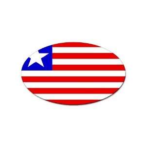  Liberia Flag oval sticker 