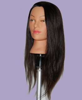 24 Cosmetology Mannequin Head HUMAN Hair W/Clamp o  