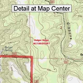  USGS Topographic Quadrangle Map   Bulger Ridge, Oregon 