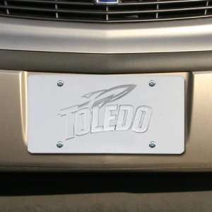 Toledo Rockets Satin Mirrored Team Logo License Plate 