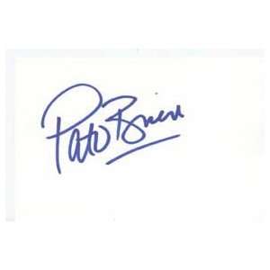  PAT O BRIEN Signed Index Card In Person 
