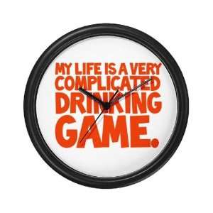  Life Drinking Game Funny Wall Clock by 