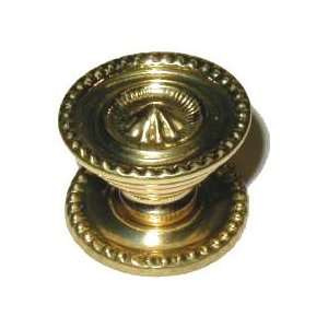  Sheraton Knob   Brass   1 1/4