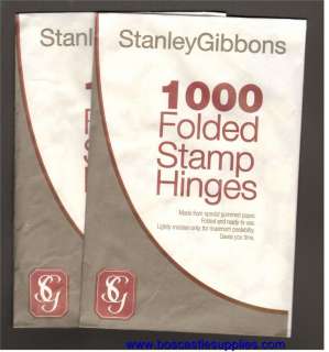PACKET   STANLEY GIBBONS FOLDED PEELABLE STAMP HINGES 1000 NEW