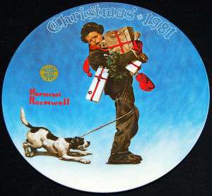 Wrapped Up In Christmas by Norman Rockwell 1981 Plate  