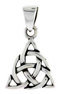 Sterling Silver Celtic Triangle Pendant Charm PA2043  