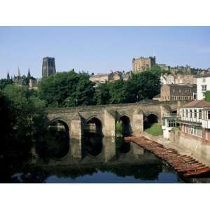 Durham Centre and Elvet Bridge, Durham, County Durham, England, United 