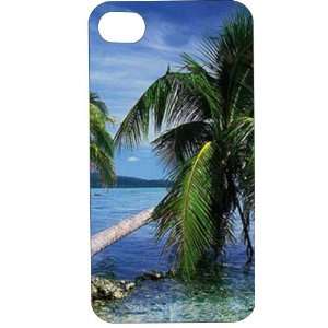 Clear Hard Plastic Case Custom Designed Tropical Beach & Palm Tree 