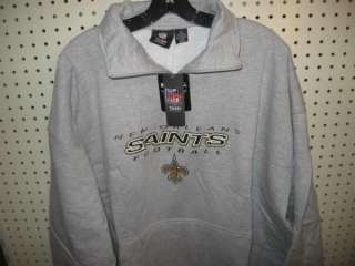 Mens Sz. 3XL NFL New Orleans Saints 1/4 Zip Sweatshirt  