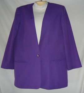 Womens Worthington Purple Blazer Size 16  