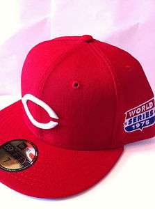 CINCINNATI WORLD SERIES 19575 FITTED CAP HAT NEW ERA 59FIFTY NEW ALL 