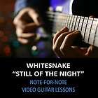 Whitesnake Still Of The Night Guitar Lesson DVD New