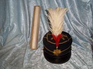 Japanese Meiji Army Officers Dress Cap With Cased Plume  