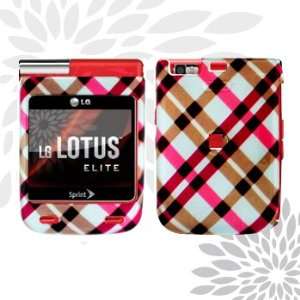 Cuffu   Pink Plaid   LG LX610 Lotus Elite Case Cover (NOT FOR LG LOTUS 