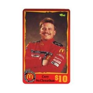   Card $10. McDonalds 1996 Cory McClenathan (#3 of 10) Racing Team