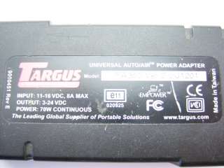 Targus Universal Auto / Air Power Adapter PA350 J1201  