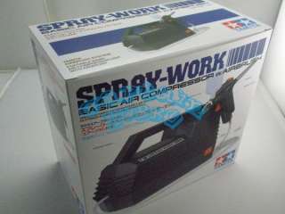 New Tamiya Spray Work Air Compressor w/ Airbrush Set  