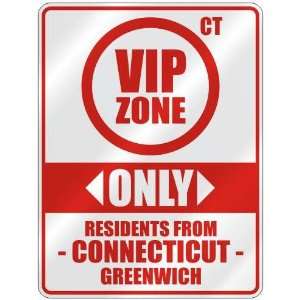    ONLY RESIDENTS FROM GREENWICH  PARKING SIGN USA CITY CONNECTICUT
