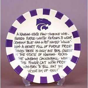  Kansas State Definition of a Fan Plate Dish Platter   NCAA 