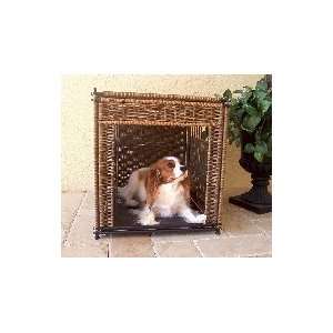   Pet Wicker Dog Crate Extra Large Dark Brown