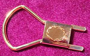 Loop Pinch Key Ring Gold Plate 8x10 Bezel (pkg 1) 3531  