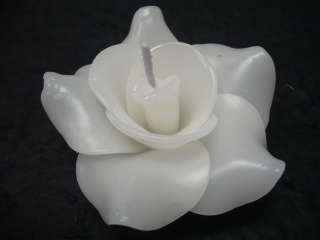 SET OF 10 ROSE COLOR WHITE FLOATING CANDLES ( NORMAL EACH $1.00 
