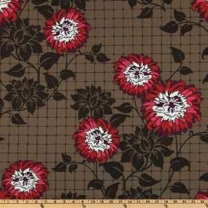   Wide Michael Miller Sanctuary Dahlia Lama Espresso Fabric By The Yard