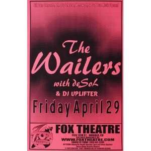 Wailers Fox Boulder 2005 Original Concert Poster reggae  