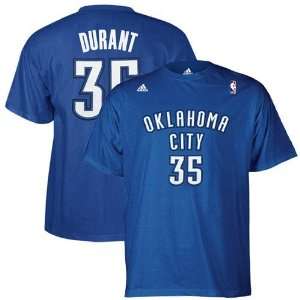NBA adidas Oklahoma City Thunder Royal Blue #35 Kevin Durant Player T 