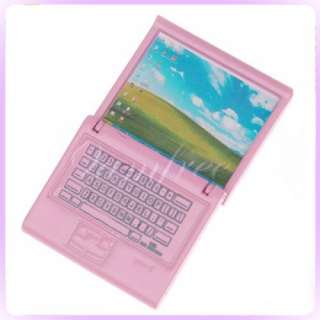 Pink Wooden Lady Laptop Notebook Dollhouse Miniature  