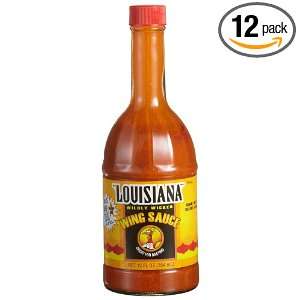 Louisiana Wildly Wicked Wing Sauce, 12 Ounce Glass Jars (Pack of 12 