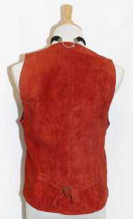 RED LEATHER Women German Hunting Dress Coat VEST 36 6 S  