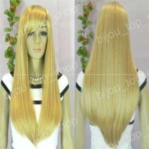 WOMENS BLONDE MIX LONG STRAIGHT FULL WIG wholesale  