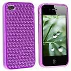 IPHONE 4 4S 4G 4GS HARD CANDY SKIN CASE COVER RED TRANSPARENT PURPLE 