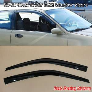 92 95 Civic 2/3dr JDM Side Window Visors  