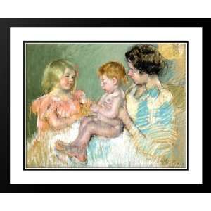  Cassatt, Mary, 36x28 Framed and Double Matted Sara and Her 