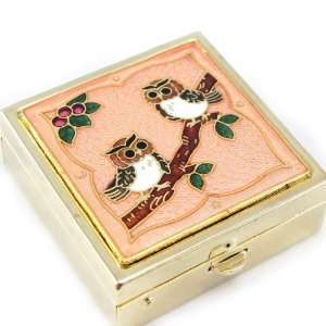  Pill box Cloisonné peach.