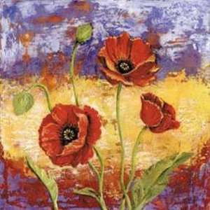  Ruby Red Poppies   Poster by Tina Chaden (10x10)