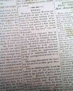 Rare ASHEBORO NC North Carolina Slave Ad 1838 Newspaper  