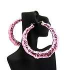 Basketball Wives POParazzi Square Bamboo Earring PINK HE1099PNK  