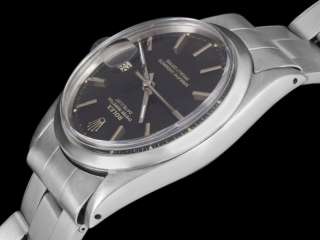 1967 ROLEX Vintage Mens OYSTER PERPETUAL DATEJUST, Black Dial 