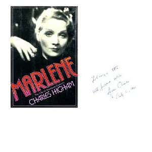  Charles Higham Autographed / Signed Marlene Book 