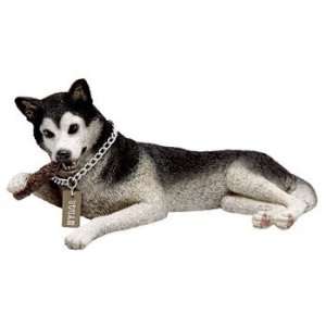  Black and White Siberian Husky Figure Toys & Games