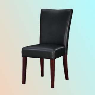 Powell Classic Seating Bonded Leather Parsons Chair Blk  