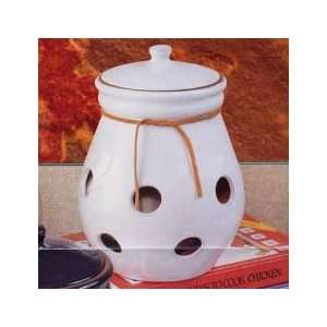  Romertopf White Onion Keeper Jar