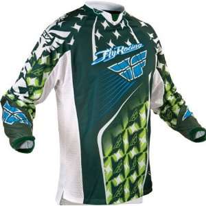  Fly Racing Kinetic Jersey   2011   X Large/Green/White 