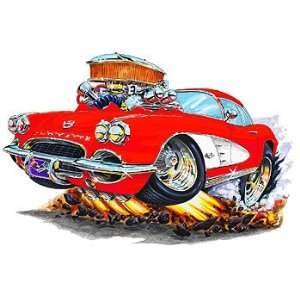 Corvette turbo cartoon Car Wall Graphic Color Decal Sticker Home Game 