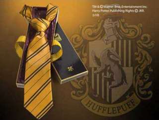 Harry Potter Hufflepuff Silk Tie Malkin Gift Box Noble  