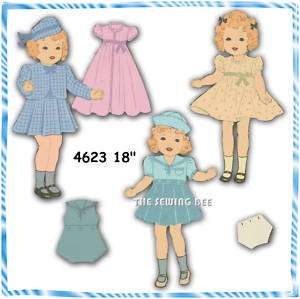 4623 Shirley Temple Doll Wardrobe Pattern vintage 18  